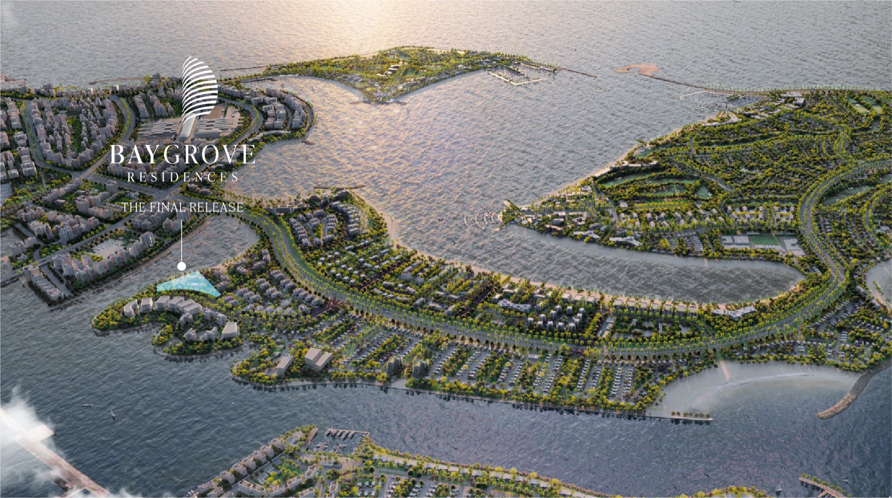 Bay Grove Residences masterplan on Dubai Islands