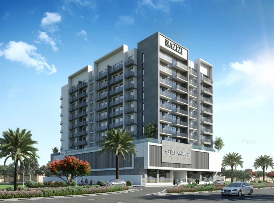 Azizi Jewel at Al Furjan pool view