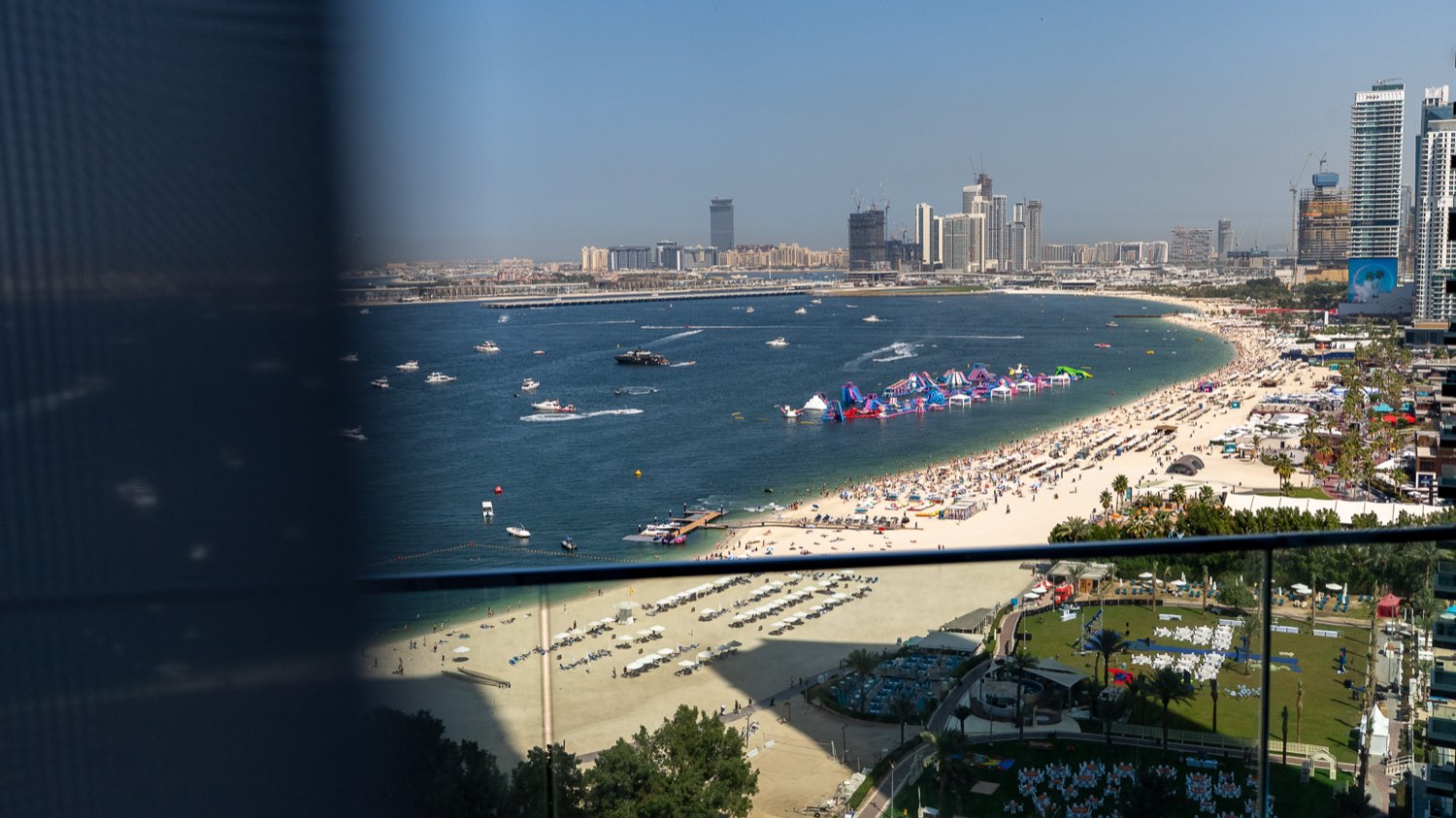 JBR beach and the Gulf seen from the residence