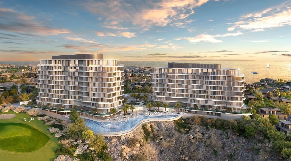 Aerial view of the development