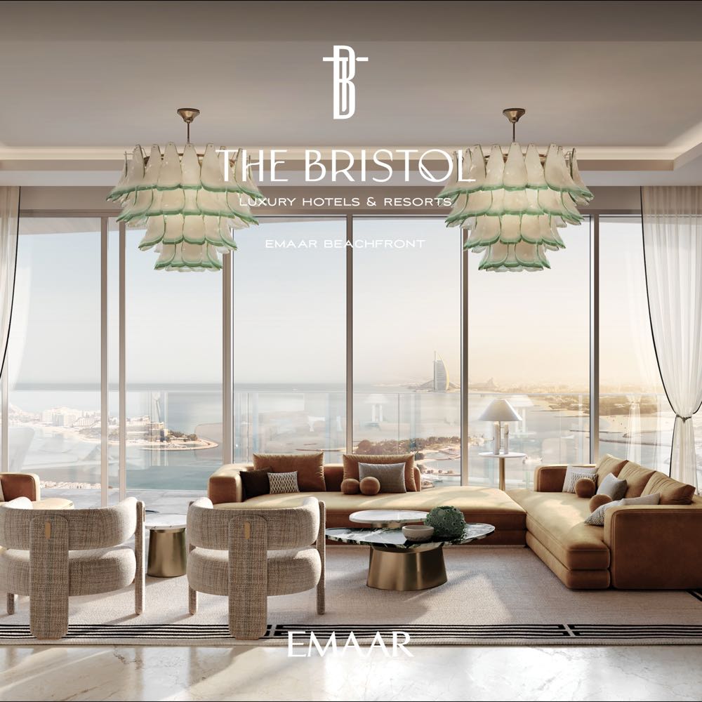 The Bristol lounge with Burj Al Arab view