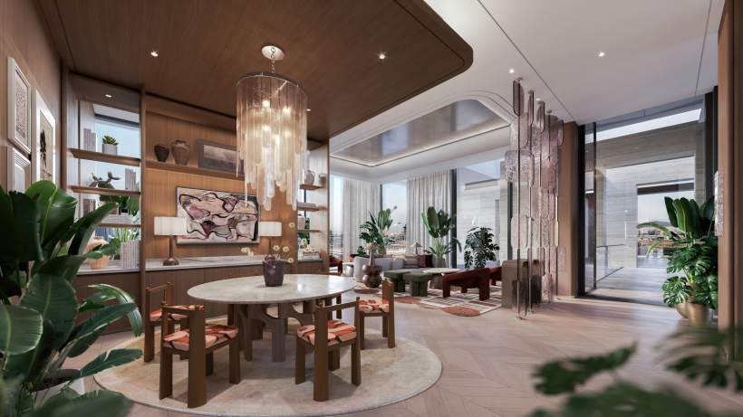 Eltiera Views by Ellington — residents' clubhouse lounge render