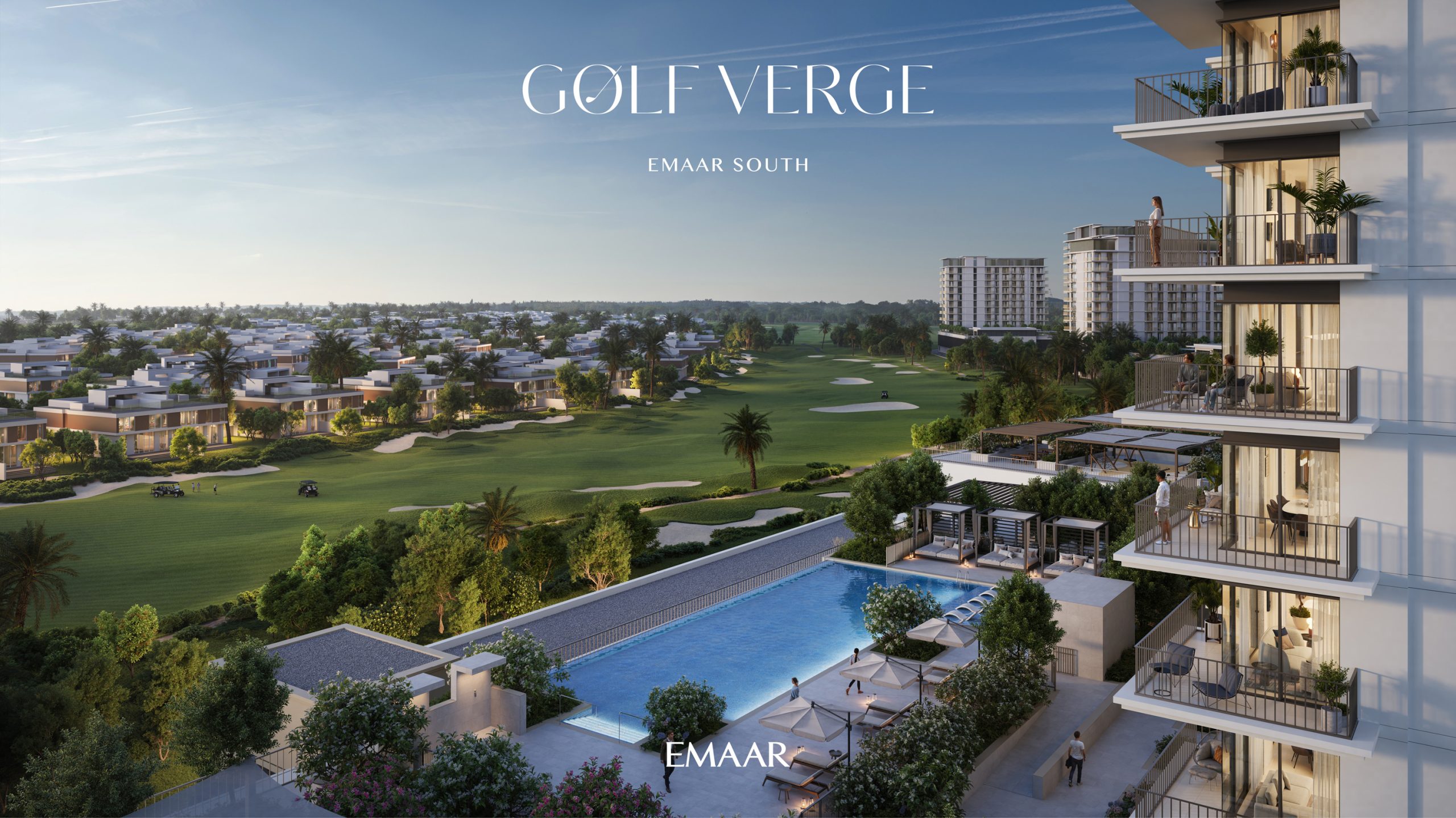 Golf Meadow apartments overlooking the Emaar South championship golf course