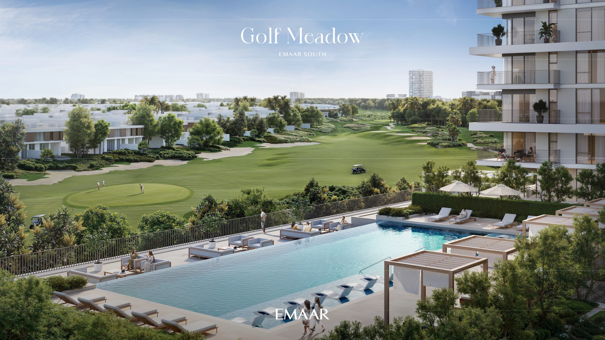 Golf Meadow pool overlooking the fairways