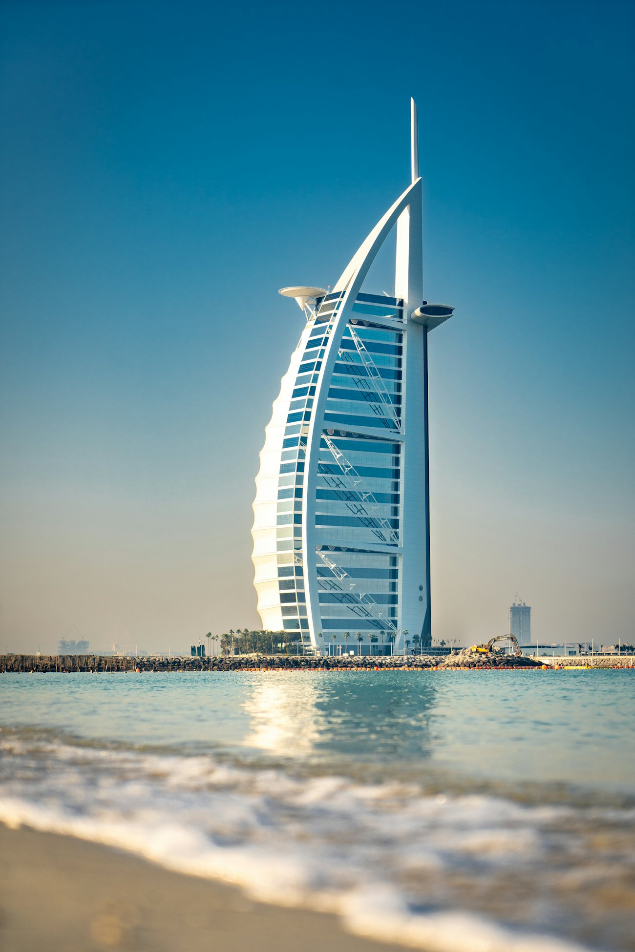 Burj Al Arab from the beach - Dubai tourism and lifestyle