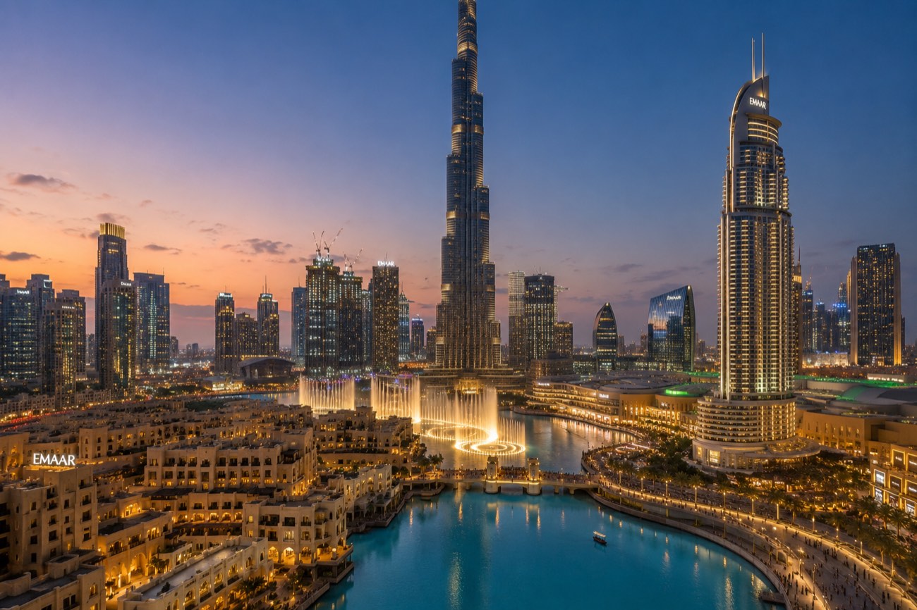 Downtown Dubai freehold area with Burj Khalifa and Dubai Fountain - city living for foreign property buyers