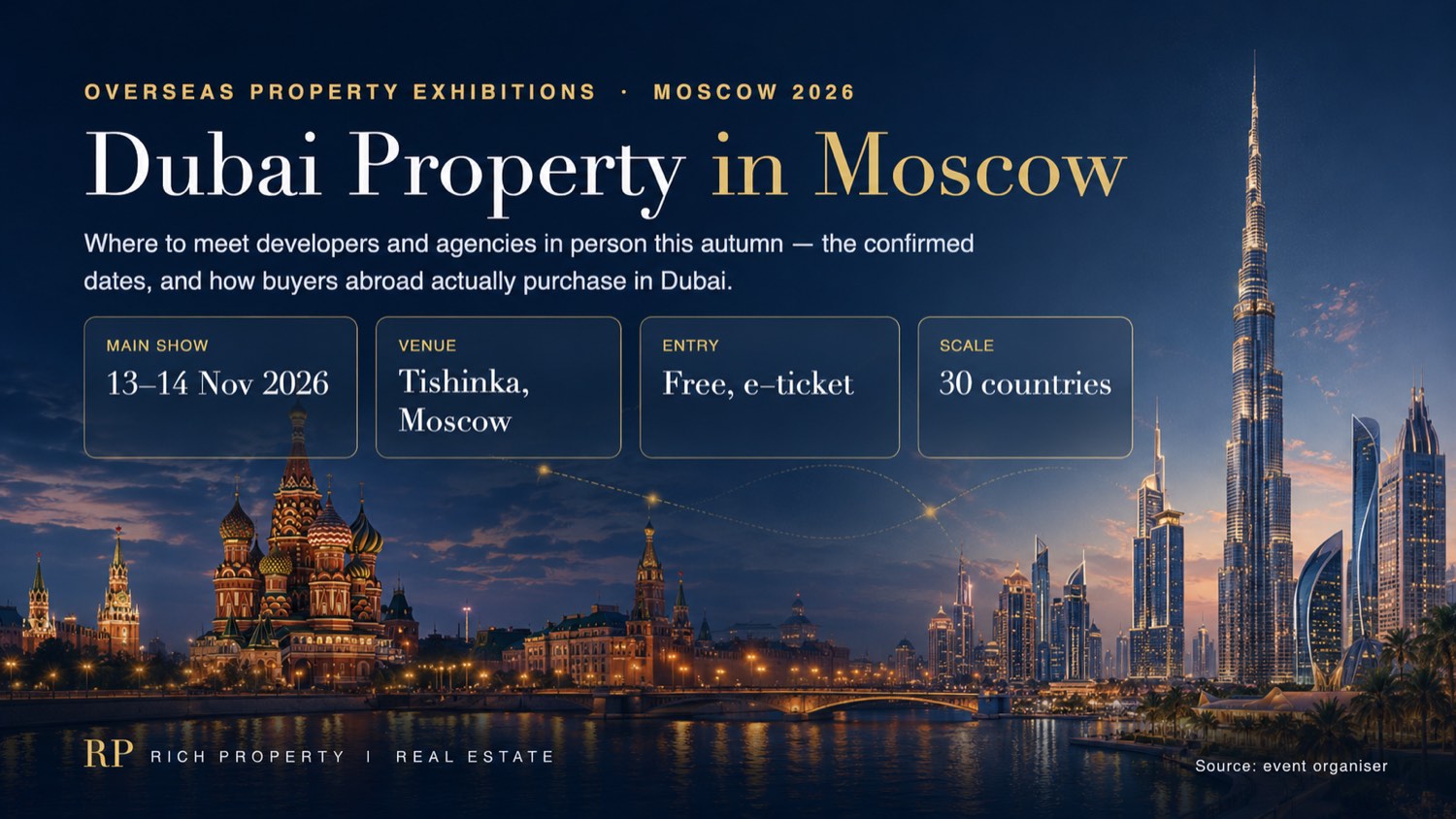 Where to Meet Dubai Developers in Moscow: Autumn 2026 Property Shows