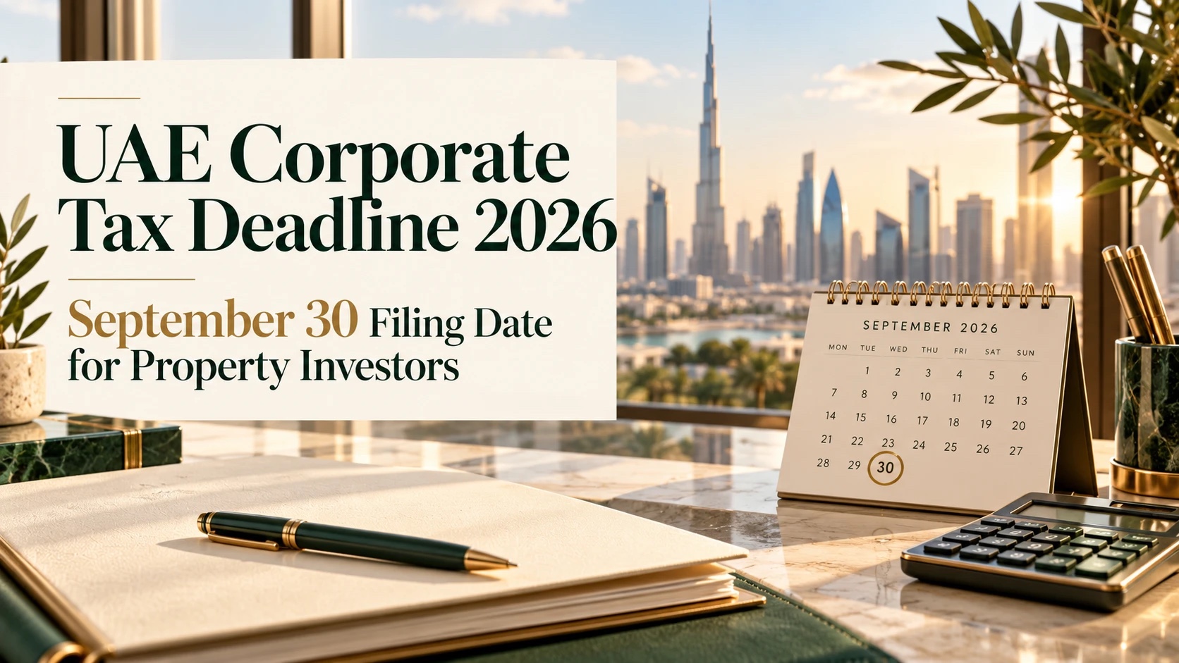 UAE Corporate Tax Deadline 2026: September 30 Filing Date for Property Investors