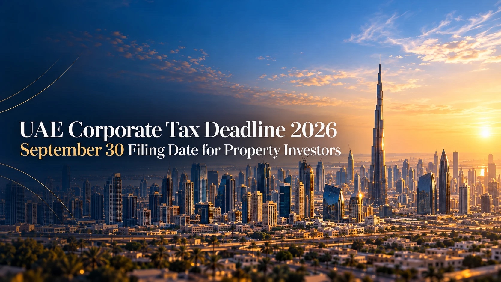 UAE Corporate Tax deadline 2026 September 30 filing date for Dubai property investors